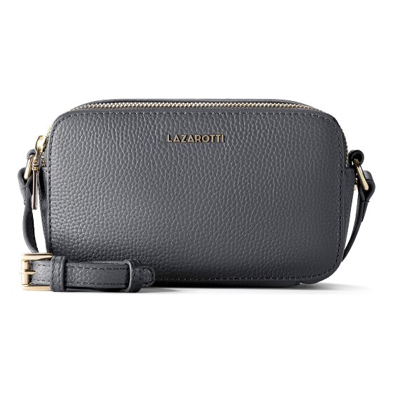 Lazarotti Bologna Leather Shoulder Bag Camera-Bag Leather Double-Zip 18 cm