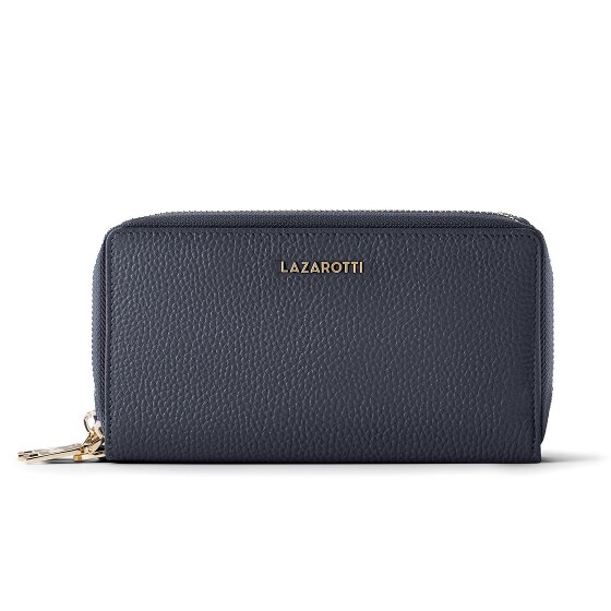 Lazarotti Bologna Leather XL Double Zip-Around Wallet, RFID-Protected, 20 cm