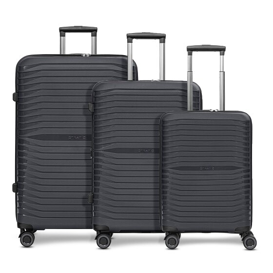 Stratic Shine 4 wheels Suitcase set 3-piece with expansion pleat