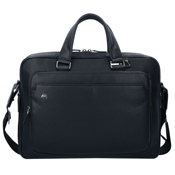Piquadro Black Square briefcase leather 40 cm laptop compartment