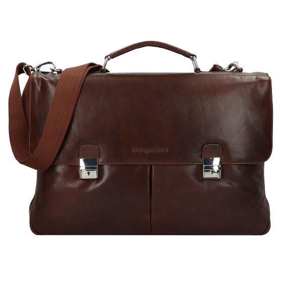 Bugatti Romano Briefcase Genuine Leather 44 cm Laptop compartment