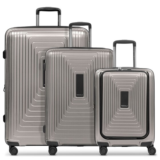 Redolz Essentials 14 4 wheels Suitcase set 3-piece with expansion pleat
