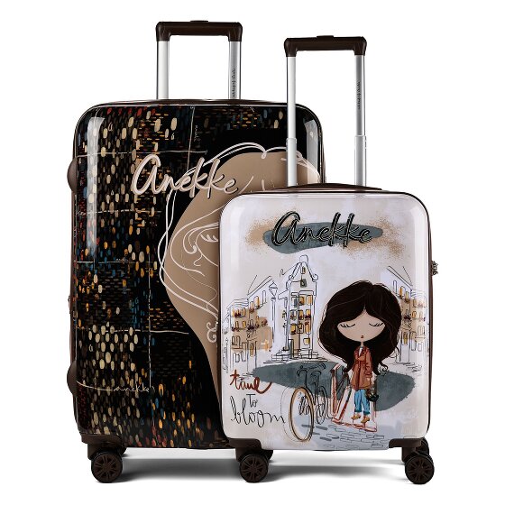 Anekke Tulip 4 wheels Suitcase set 2-piece Expandable