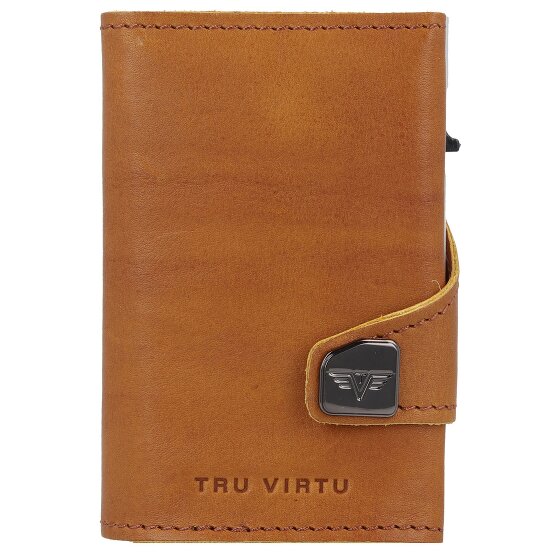 Tru Virtu Click & Slide Natural Credit card case Leather 7 cm