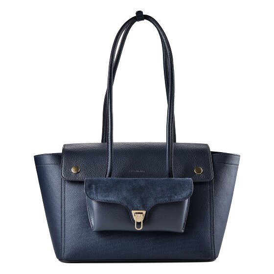 Coccinelle Double Beat Shoulder Bag Genuine Leather 33 cm
