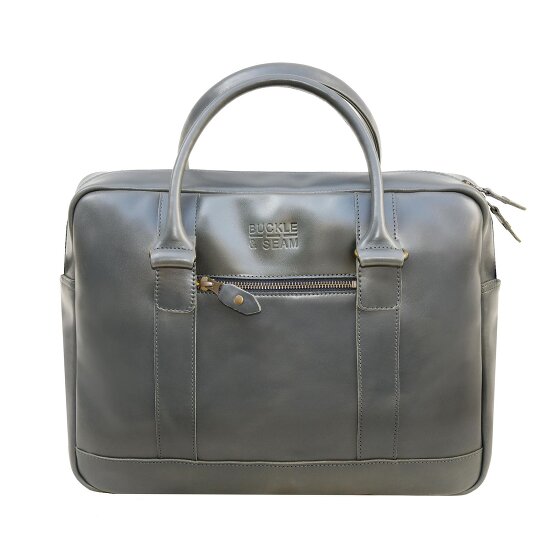 Buckle & Seam Everett briefcase leather 38 cm laptop compartment Buckle & Seam Everett briefcase leather 38 cm laptop compartment