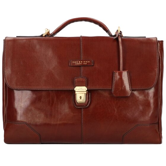 The Bridge Vespucci briefcase leather 40 cm laptop compartment