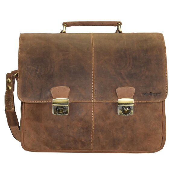 Greenburry Vintage briefcase leather 42 cm laptop compartment