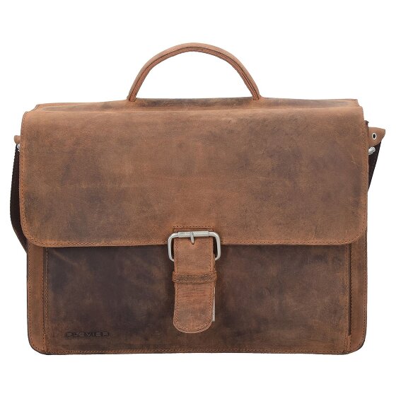 Plevier Retro Newton Briefcase Leather 41 cm Laptop compartment