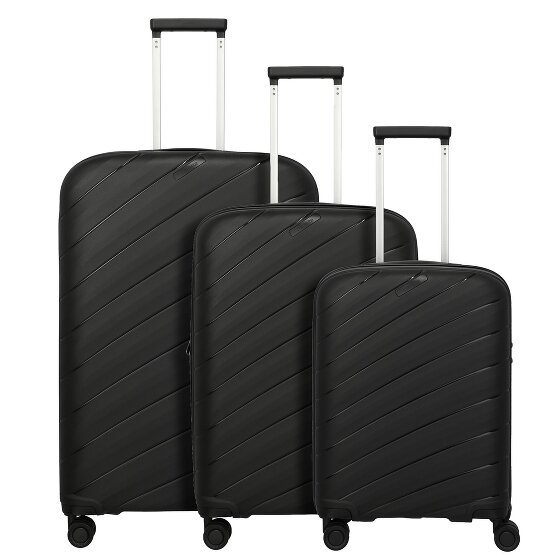 Travelite Burano 4 wheels Suitcase set 3-piece with expansion pleat