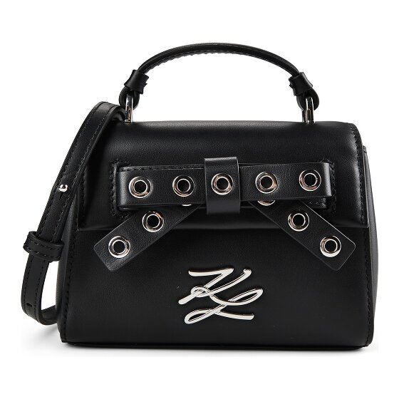 Karl Lagerfeld Autograph Mini Bag Handbag Genuine Leather 15 cm