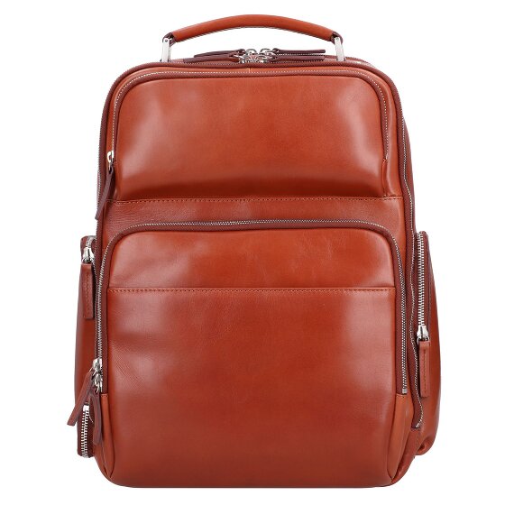 Leonhard Heyden Cambridge backpack leather 42 cm laptop compartment