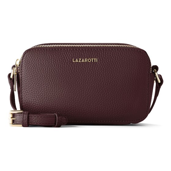 Lazarotti Bologna Leather Shoulder Bag Camera Bag Leather Double-Zip 18 cm