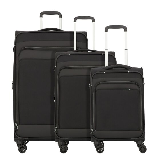 d&n Travel Line 9504 4 wheels Suitcase set 3-piece with expansion pleat