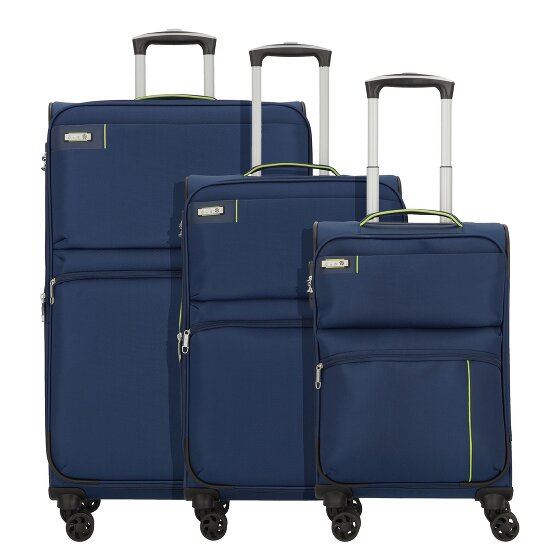d&n Travel Line 6704 4 Roll Suitcase Set 3pcs.