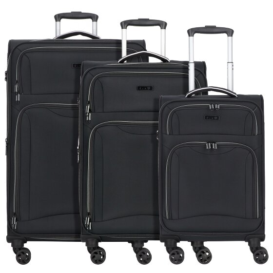d&n Travel Line 9204 4 wheels Suitcase set 3-piece with expansion pleat