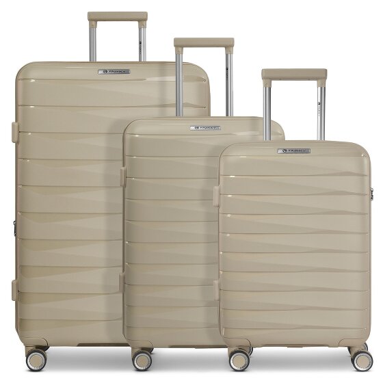 Franky London 4 wheels Suitcase set 3-piece with expansion pleat