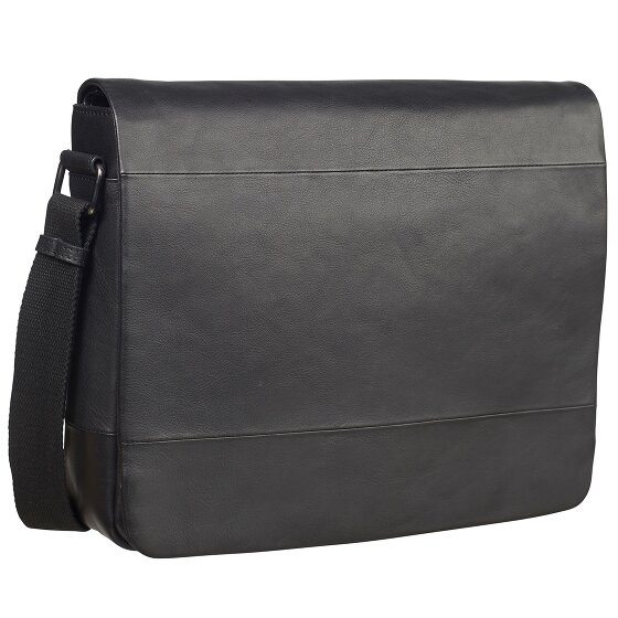 Leonhard Heyden Hamburg Messenger leather 38 cm laptop compartment