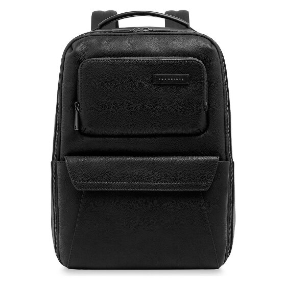 The Bridge Ludovico travel backpack leather 42 cm laptop compartment