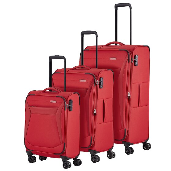 Travelite Chios 4 wheels Suitcase set 3-piece with expansion pleat
