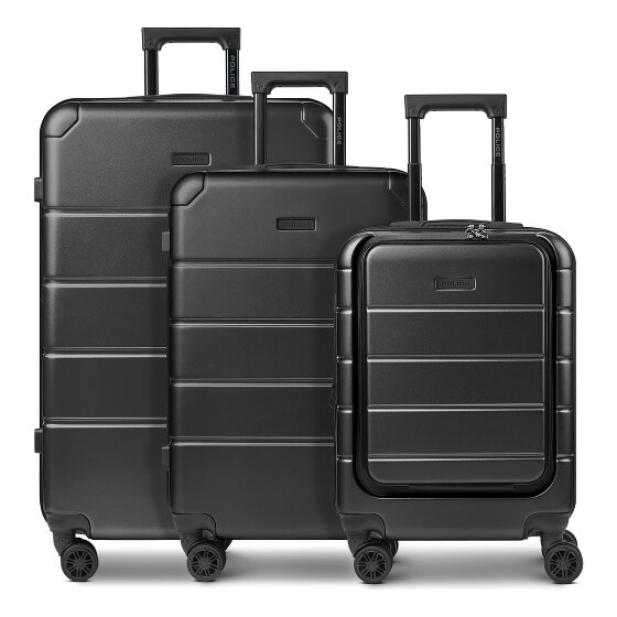 Police Dublin 4 wheels Suitcase set 3-piece Expandable