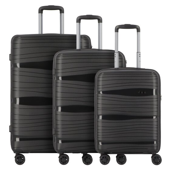 d&n Travel Line 4300 4 wheels Suitcase set 3-piece