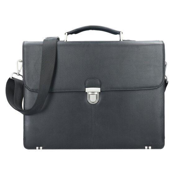 Esquire Oxford briefcase leather 41 cm laptop compartment