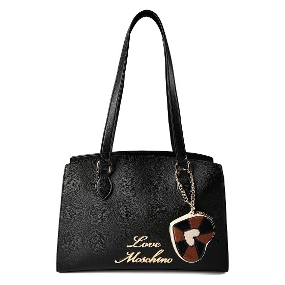 Love Moschino Heart Charm Shoulder Bag Genuine Leather 35 cm
