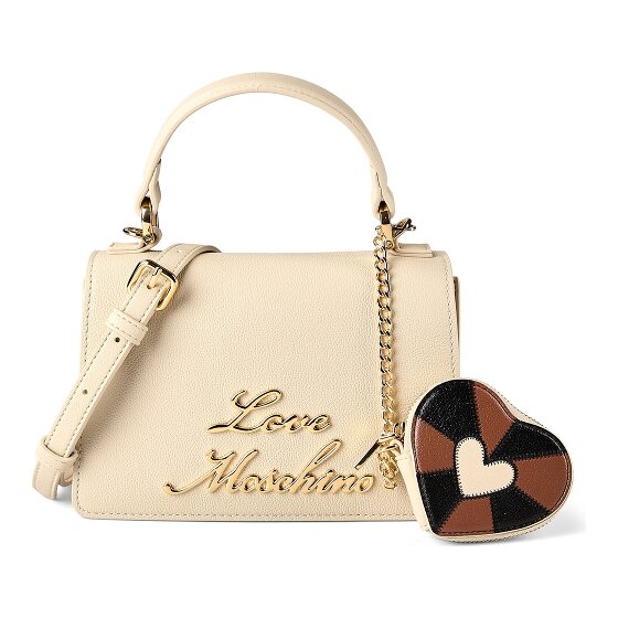 Love Moschino Heart Charm Handbag Genuine Leather 21 cm