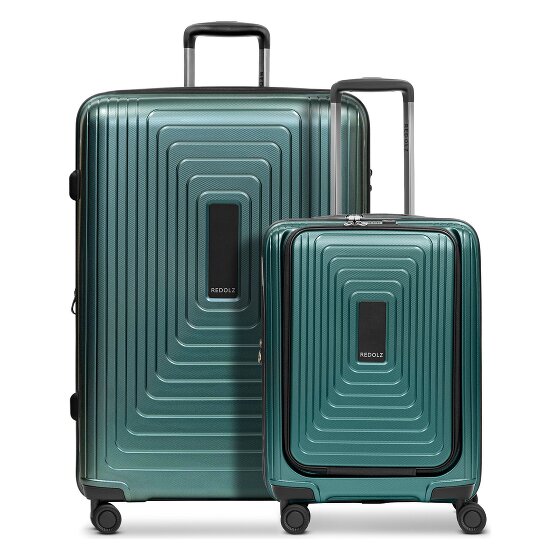 Redolz Essentials 14 4-wheel suitcase set 2 pcs. laptop compartment with expansion fold