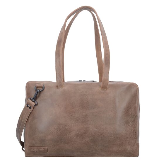 Plevier Pure shoulder bag leather 43 cm laptop compartment Plevier Pure shoulder bag leather 43 cm laptop compartment