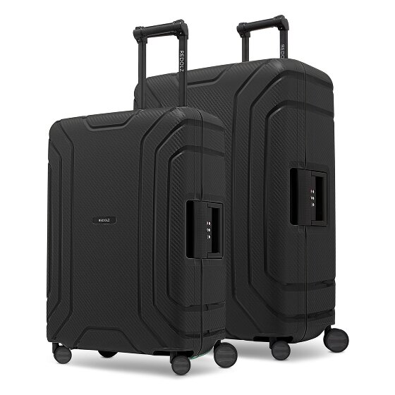Redolz Essentials 15 4-wheel suitcase set 2-piece with three-point closure