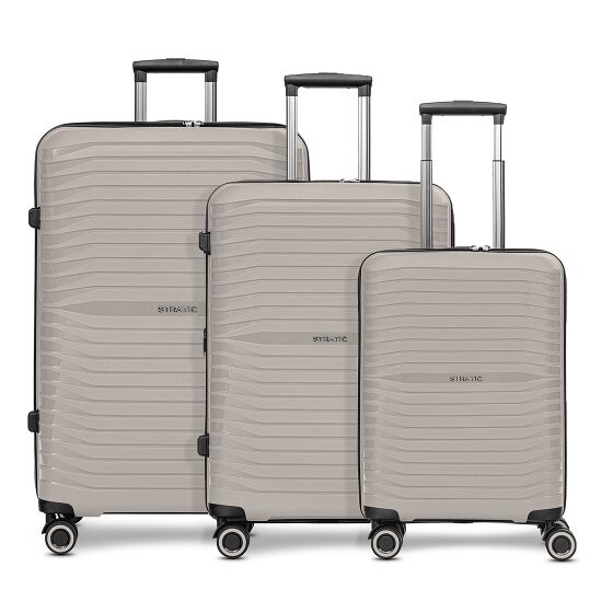 Stratic Shine 4 wheels Suitcase set 3-piece with expansion pleat