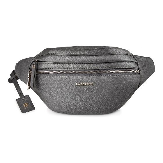 Lazarotti Bologna Leather Double-Zip Bum Bag, Crossbody, Leather, 25 cm