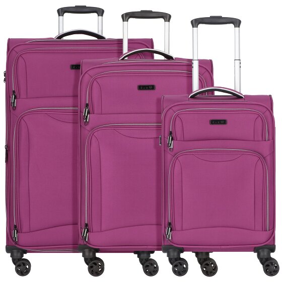 d&n Travel Line 9204 4 wheels Suitcase set 3-piece with expansion pleat