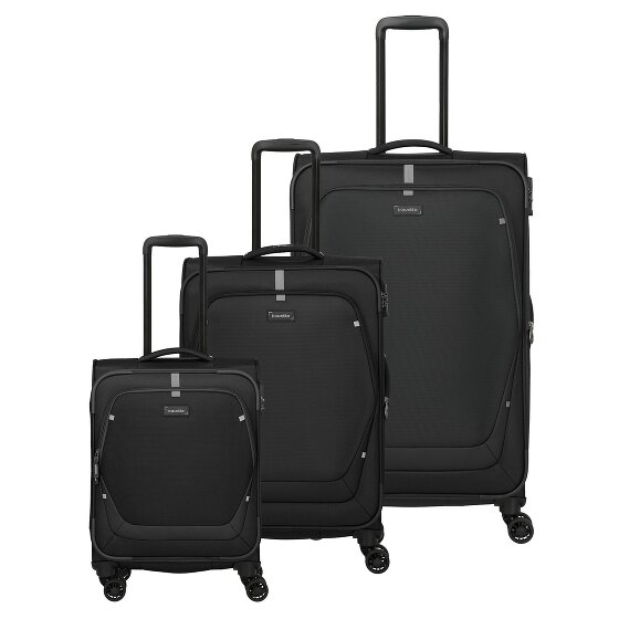 Travelite Umbria 4 wheels Suitcase set 3-piece with expansion pleat