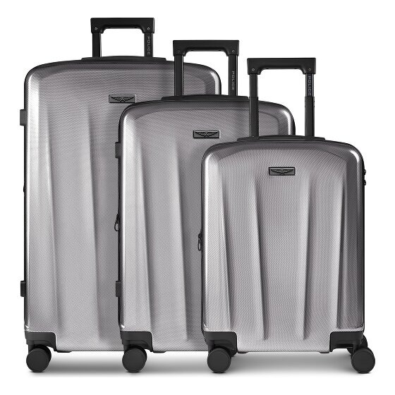 Police New York 4 wheels Suitcase set 3-piece Expandable