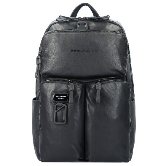 Piquadro Harper backpack leather 48 cm laptop compartment