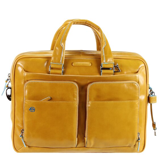 Piquadro Blue Square Briefcase III leather 39 cm laptop compartment