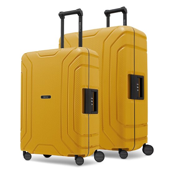 Redolz Essentials 15 4-wheel Suitcase set (M+L) with Three-Point Lock