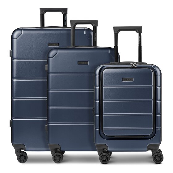 Police Dublin 4 wheels Suitcase set 3-piece Expandable