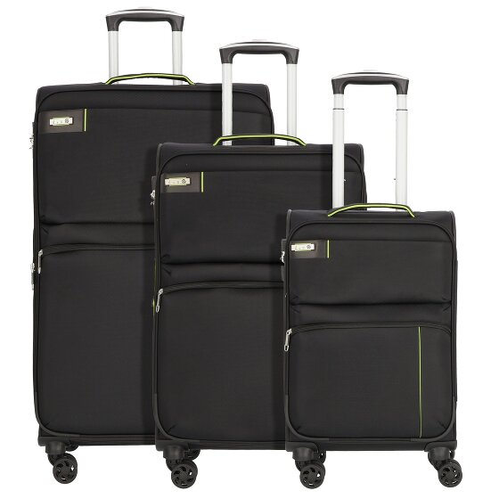 d&n Travel Line 6704 4 Roll Suitcase Set 3pcs.