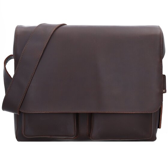 aunts & uncles Hunter Nick Messenger Leather 37 cm laptop compartment