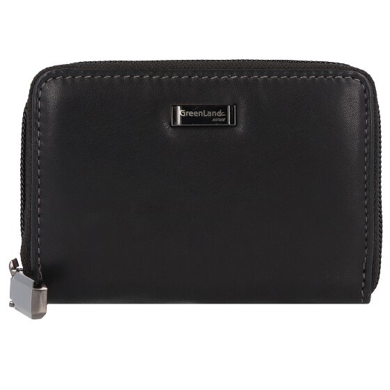 Greenland Nature Black Nappa credit card case RFID leather 11 cm