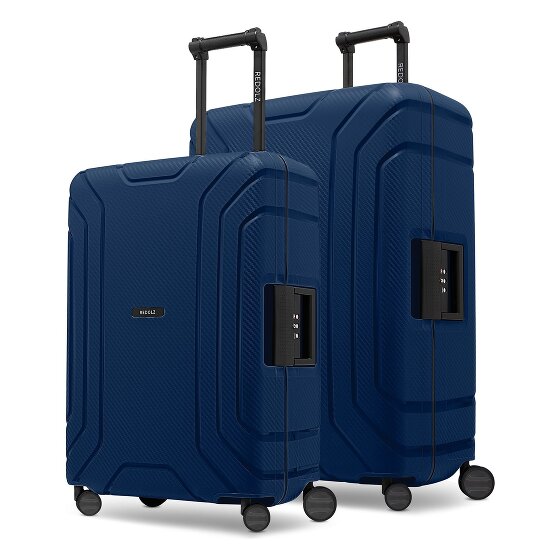 Redolz Essentials 15 4-wheel Suitcase set (M+L) with Three-Point Lock