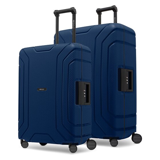 Redolz Essentials 15 4-wheel suitcase set 2-piece with three-point closure