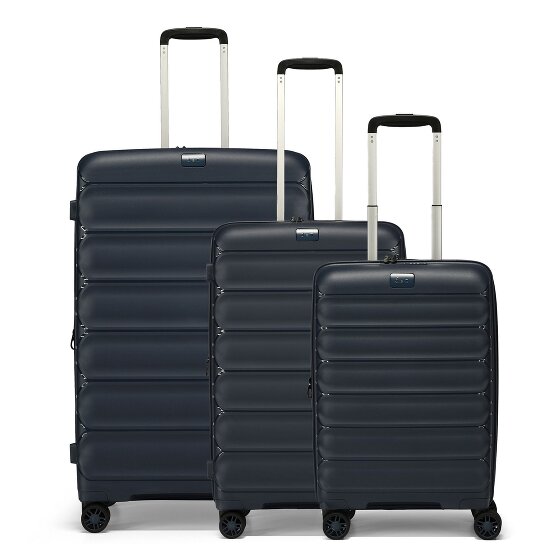 d&n Travel Line 4700 4 wheels Suitcase set 3-piece with expansion pleat