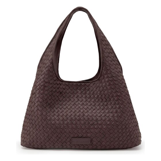 LES VISIONNAIRES Paz Weave Silky Shoulder Bag Genuine Leather 42 cm