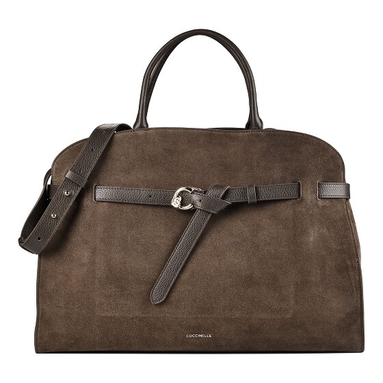 Coccinelle Sabine Suede Handbag Genuine Leather 43 cm