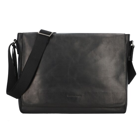 Greenburry Pure Black Messenger Leather 37 cm